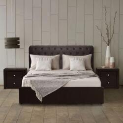 Bed Mone Chesterfield With Storage Space Brown Pu Homepaketo