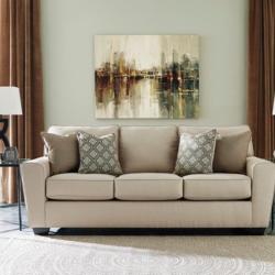 Zarco Furniture - White Fabric Sofa