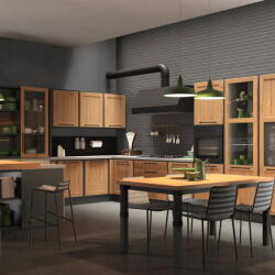 Argyrou Kitchens Larnaca Industrial Italian Kitchen By Lube Wood Frame